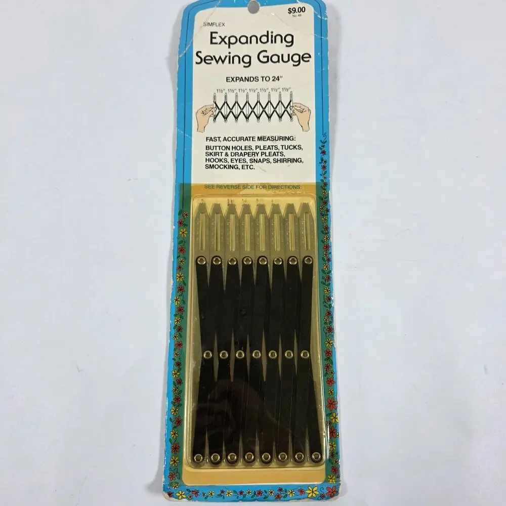 Vintage Simplex No 49 Expanding Sewing Gauge 24